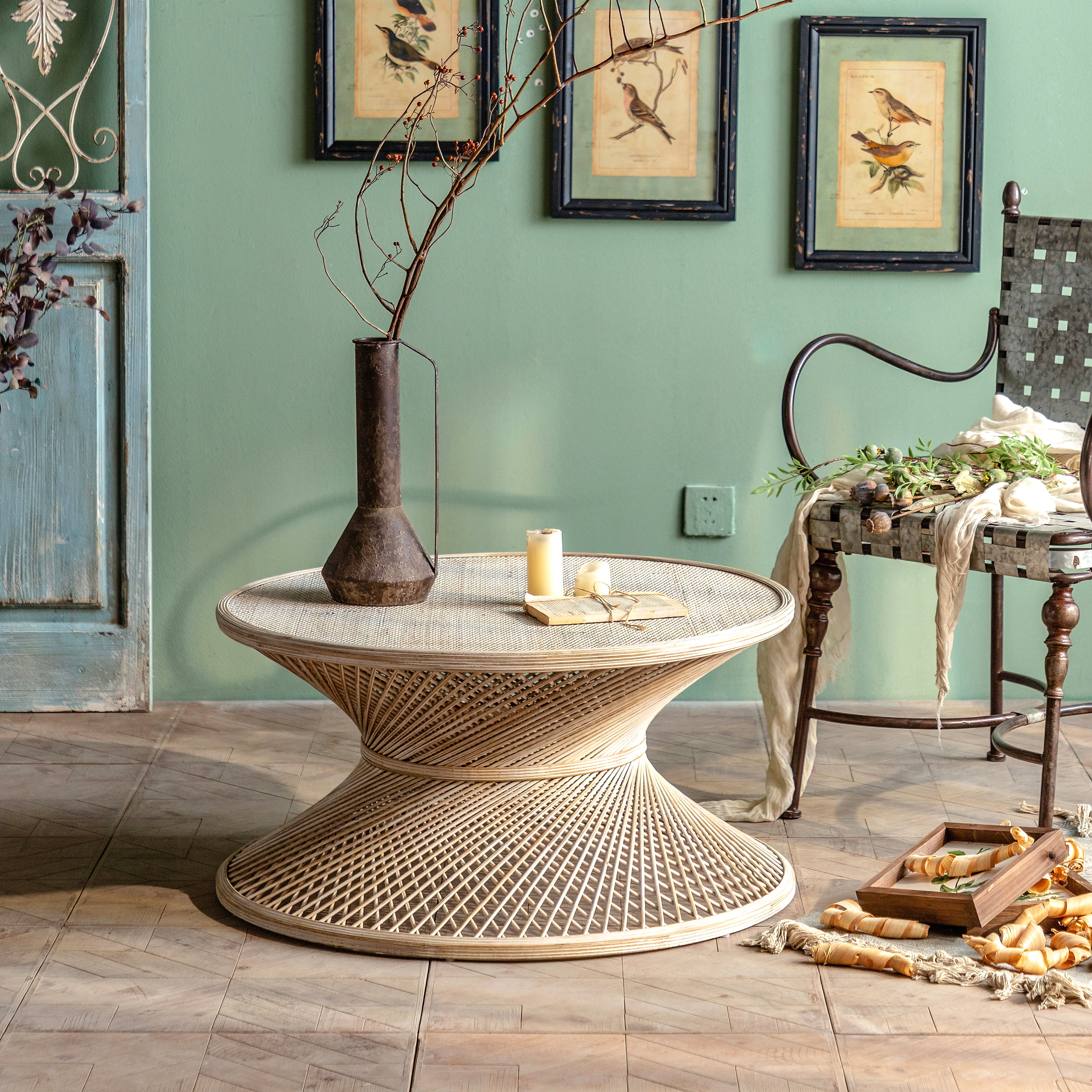 Bay Isle Home™ Curtice Frame Round Rattan Coffee Table & Reviews